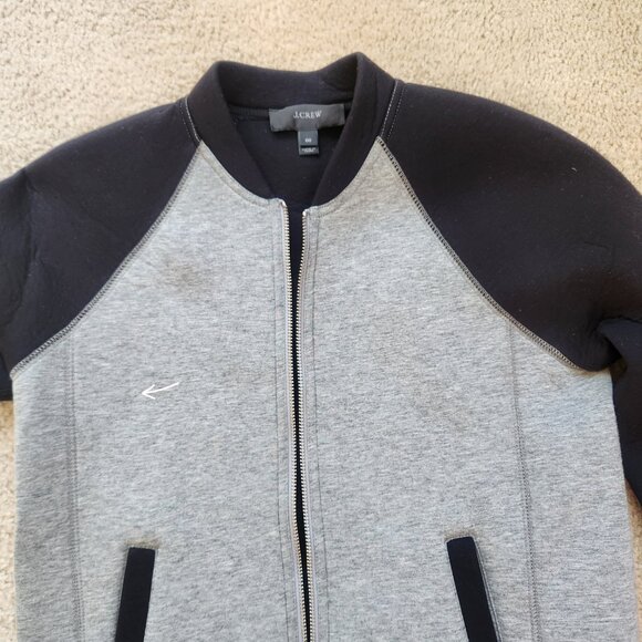 NWOT J. Crew Cotton bomber jacket with tiny hole - Picture 11 of 12